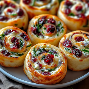 Cranberry Feta Pinwheels