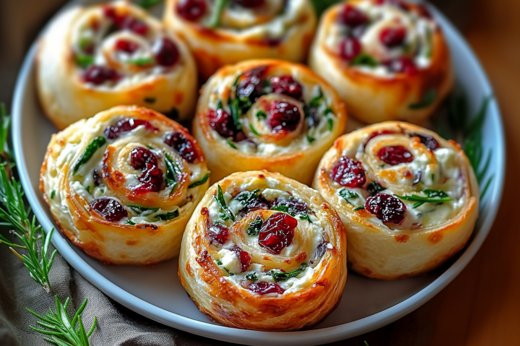 Cranberry Feta Pinwheels