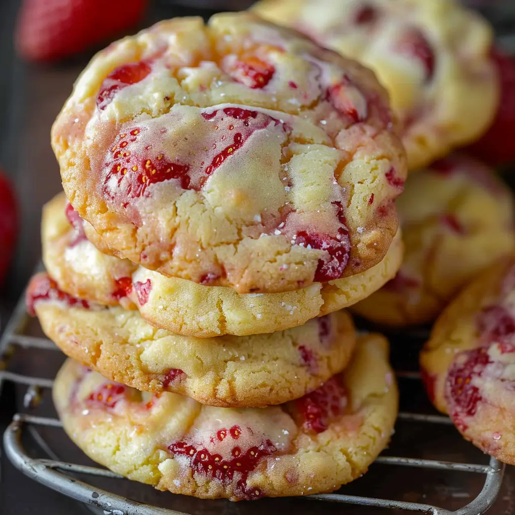 Cream Cheese Strawberry Cookies