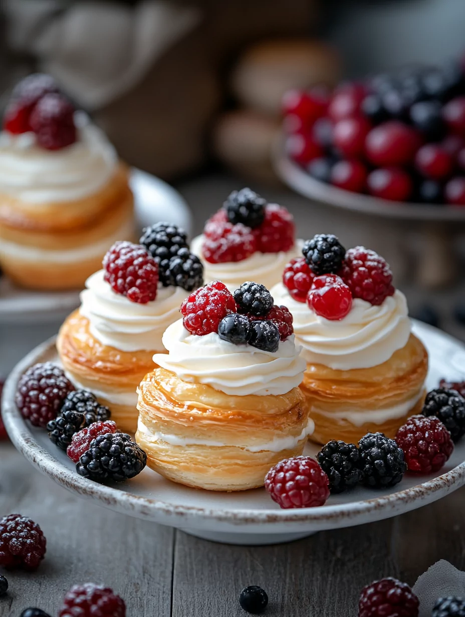 Cream and Berry-Filled Pastry Balls Recipe