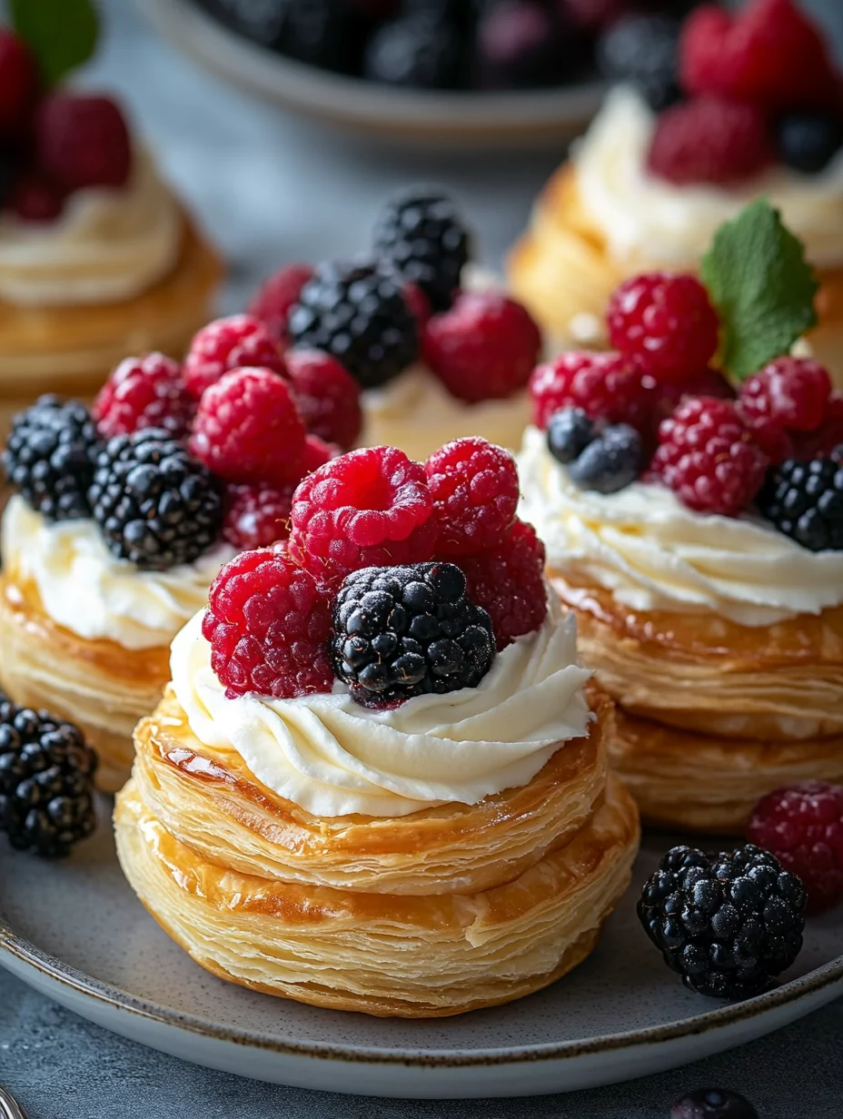 Cream and Berry-Filled Pastry Balls Recipe