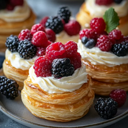 Cream and Berry-Filled Pastry Balls Recipe