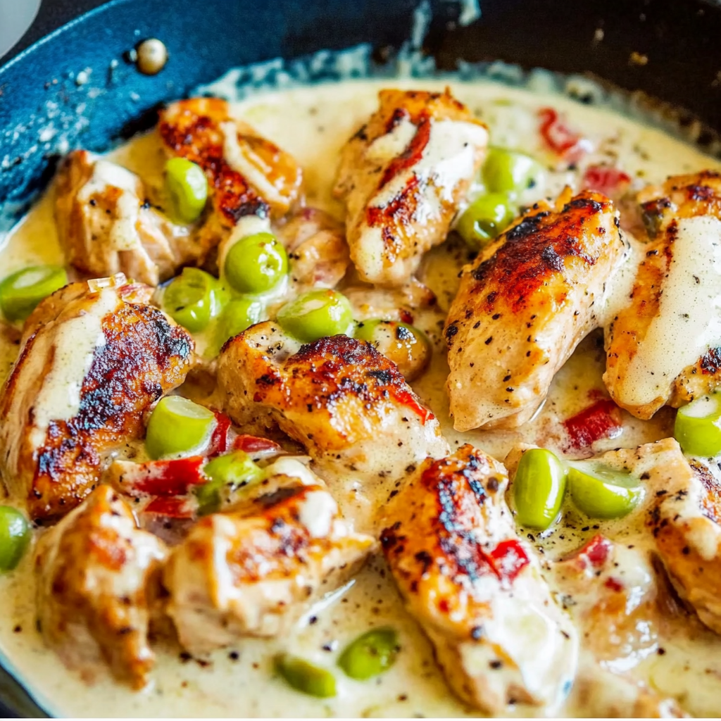 Creamy Pepperoncini Chicken Skillet