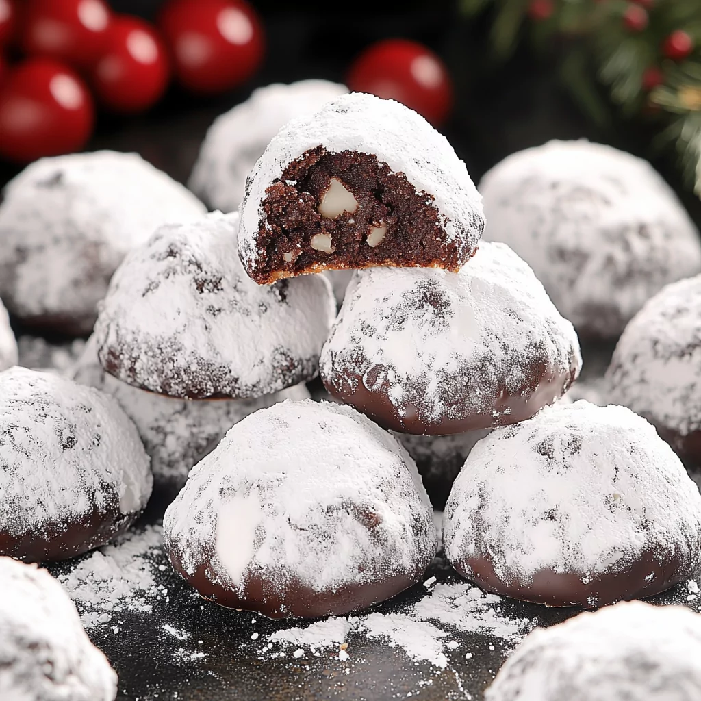 Double Chocolate Snowball Cookies