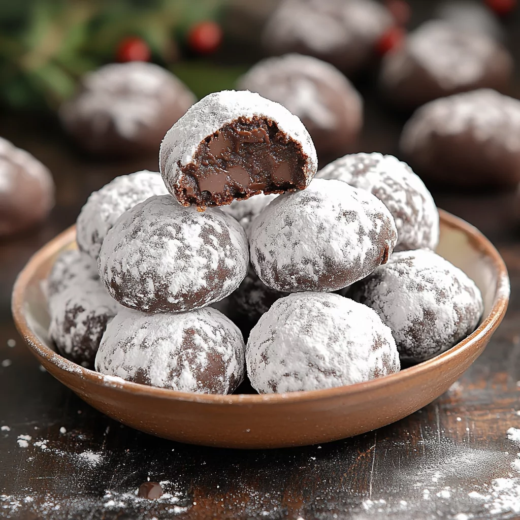 Double Chocolate Snowball Cookies