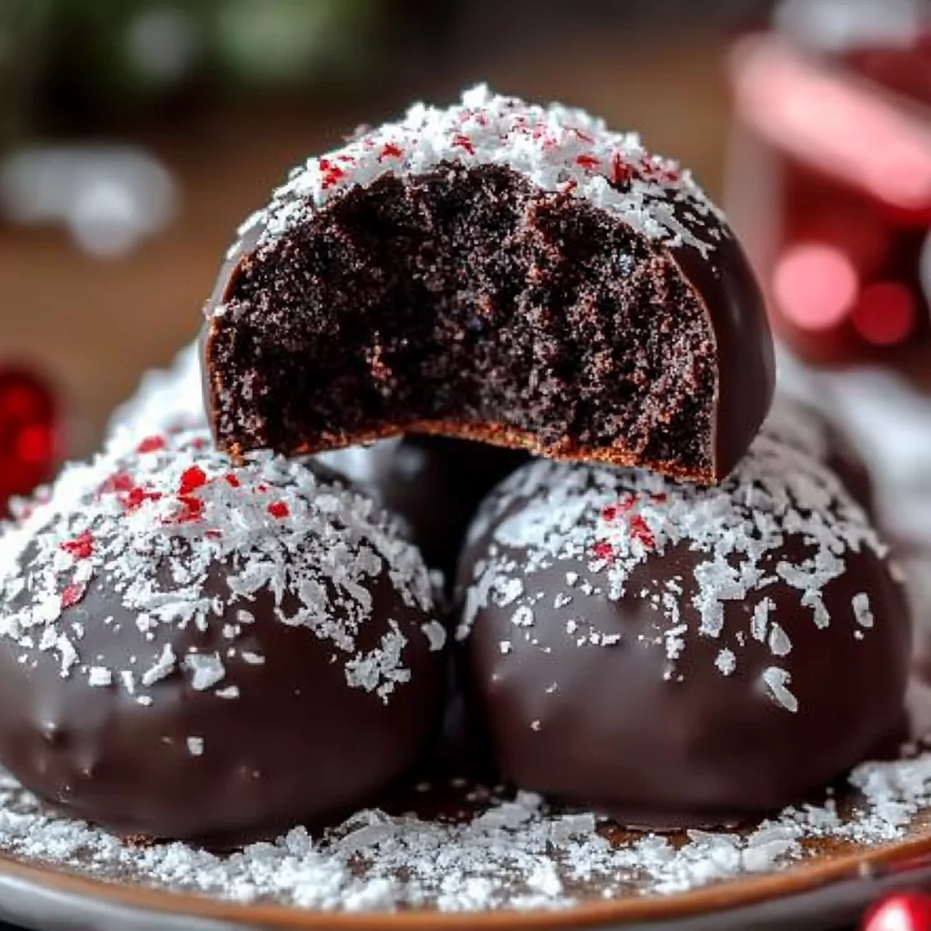 Double Chocolate Snowball Cookies