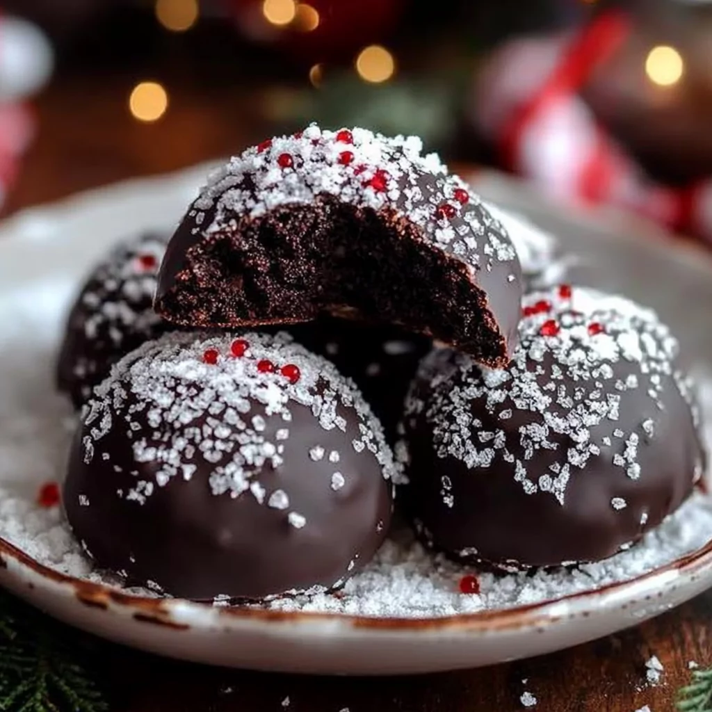 Double Chocolate Snowball Cookies