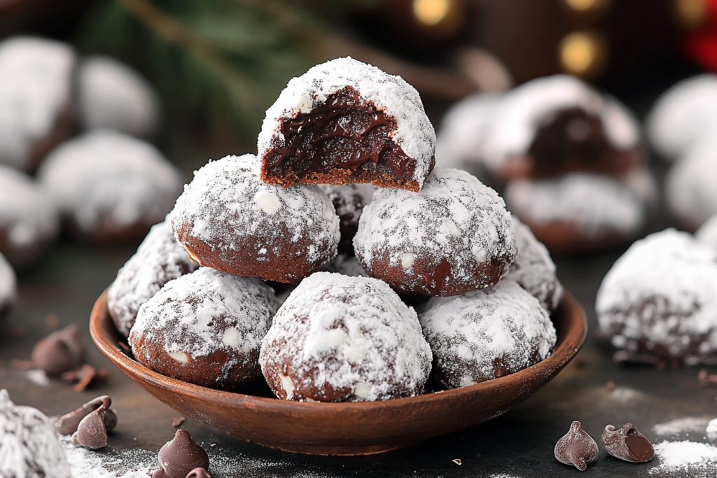 Double Chocolate Snowball Cookies