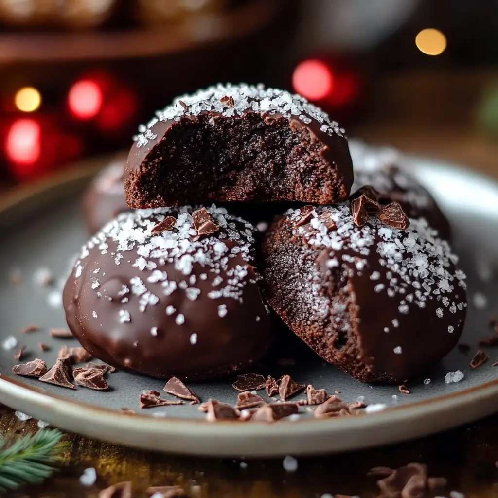 Double Chocolate Snowball Cookies