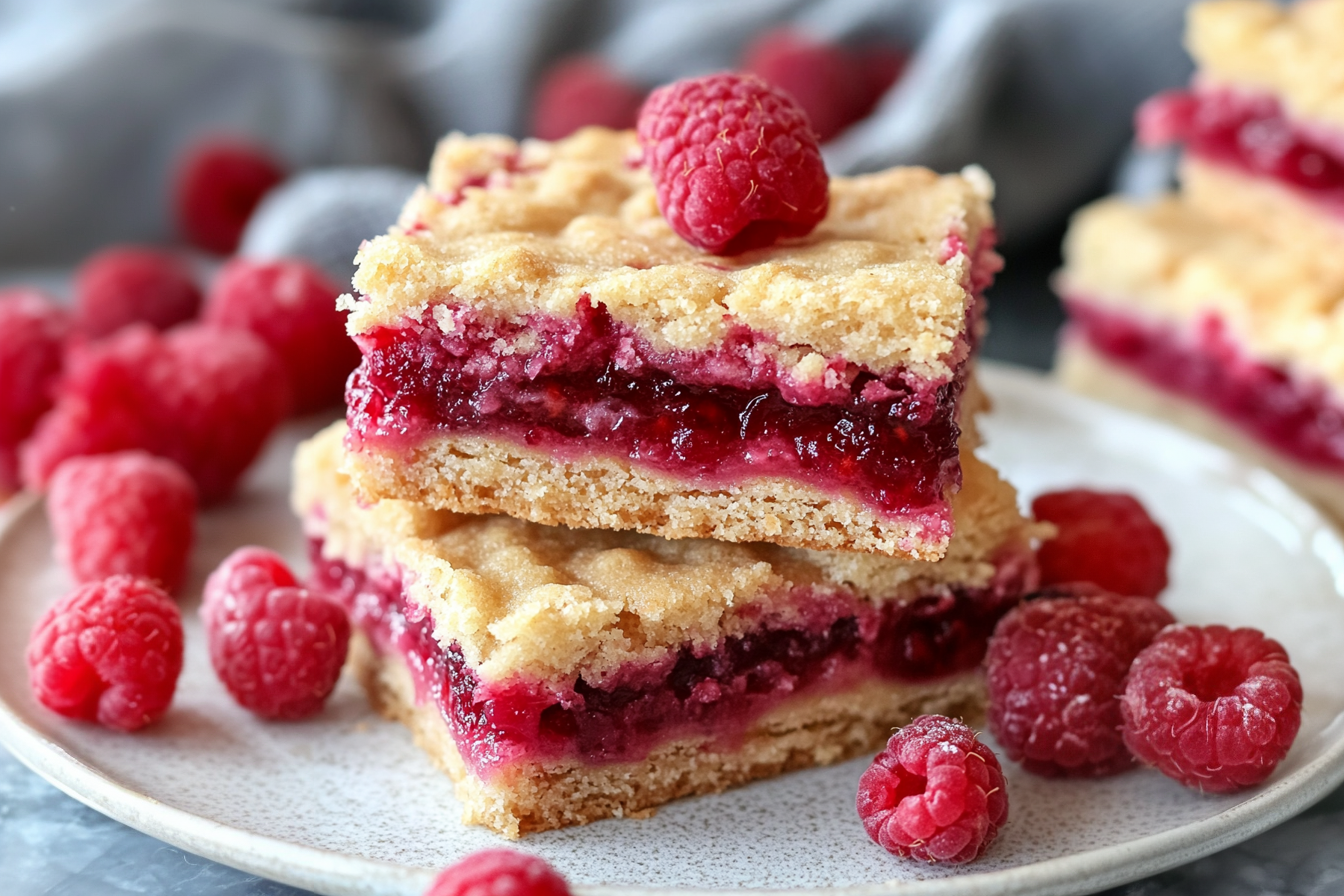 Five Ingredient Raspberry Bars