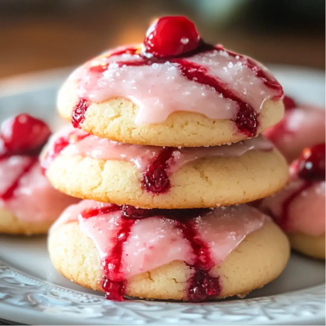 Frosted Amish Cherry Sugar Cookies