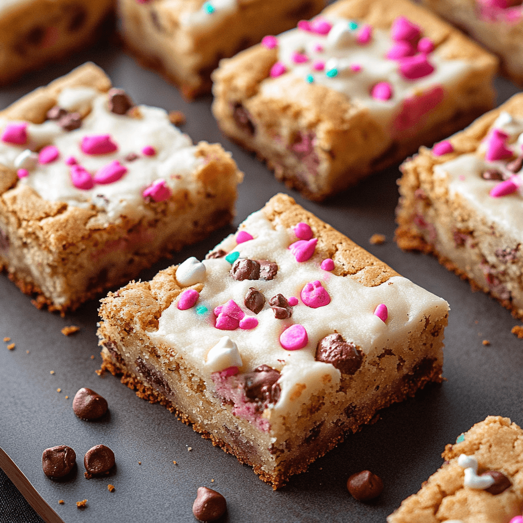 Frosted Animal Cookie Blondies