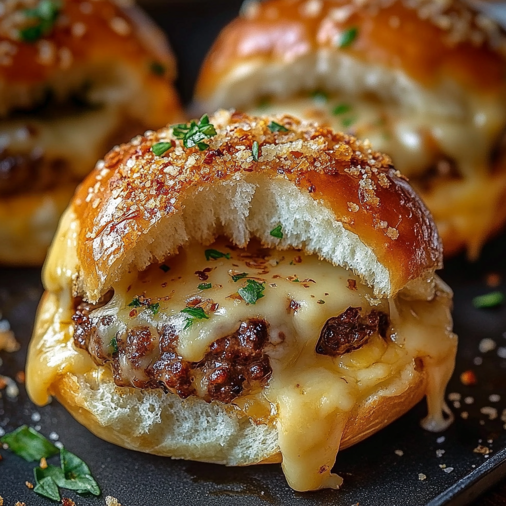 Garlic Parmesan Cheeseburger Bombs