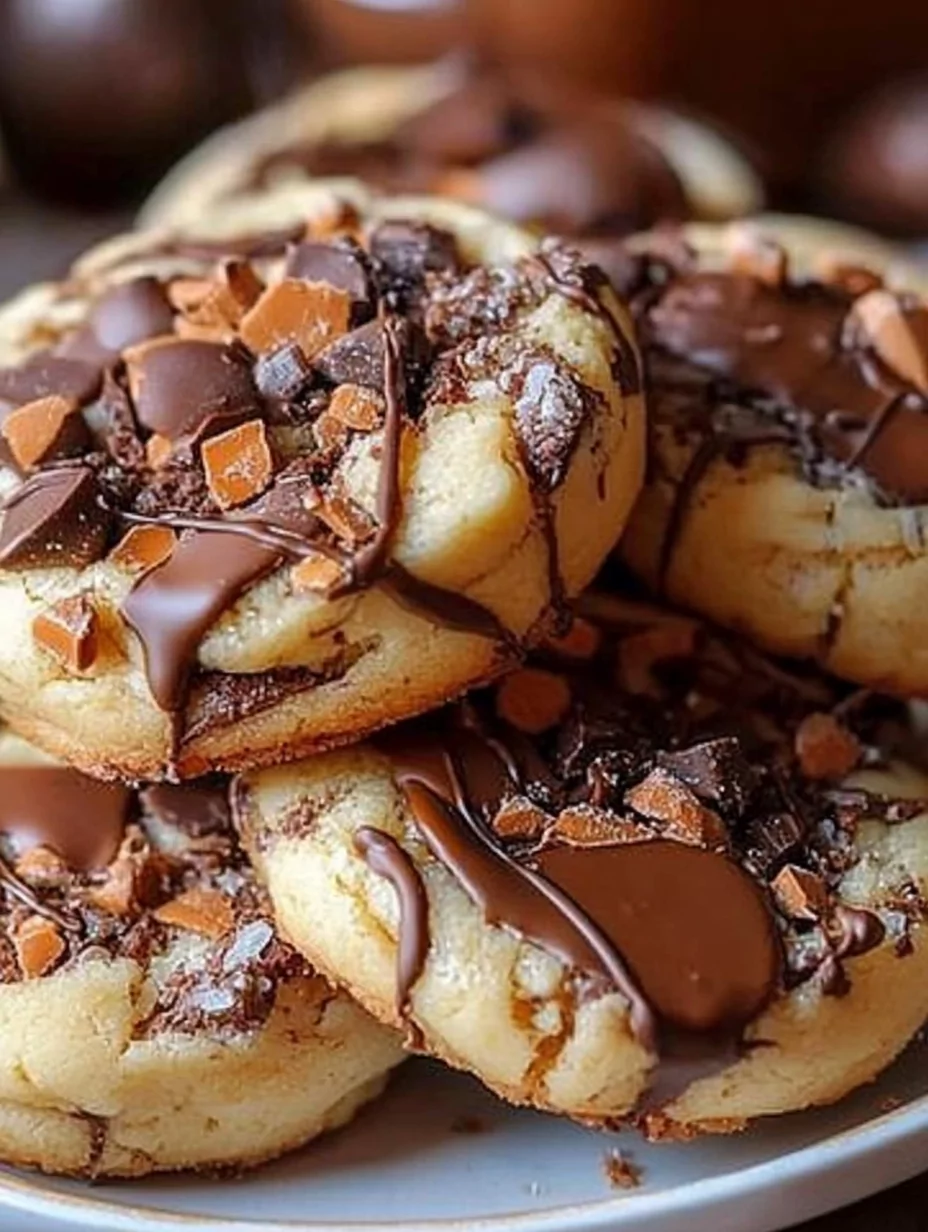 Gooey Reese’s Cheesecake Cookies