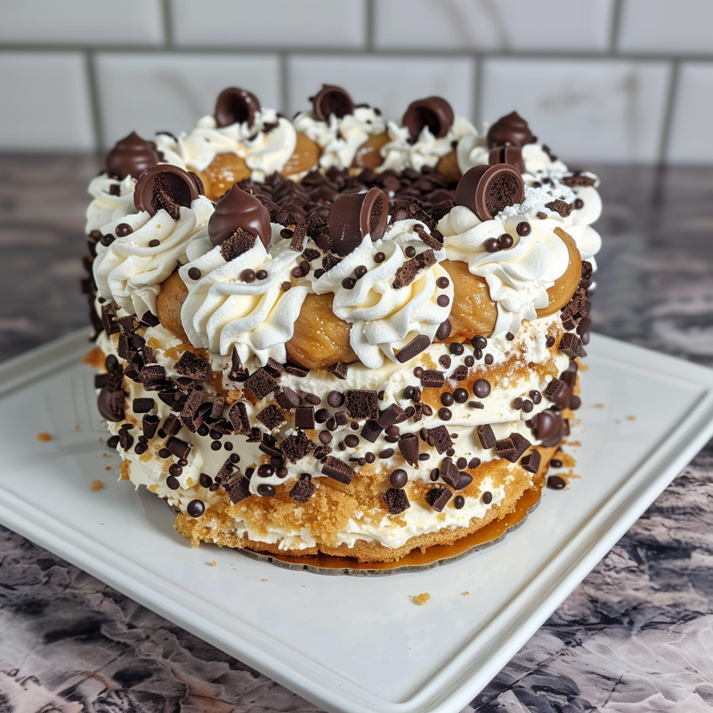 Layered Cannoli Cake