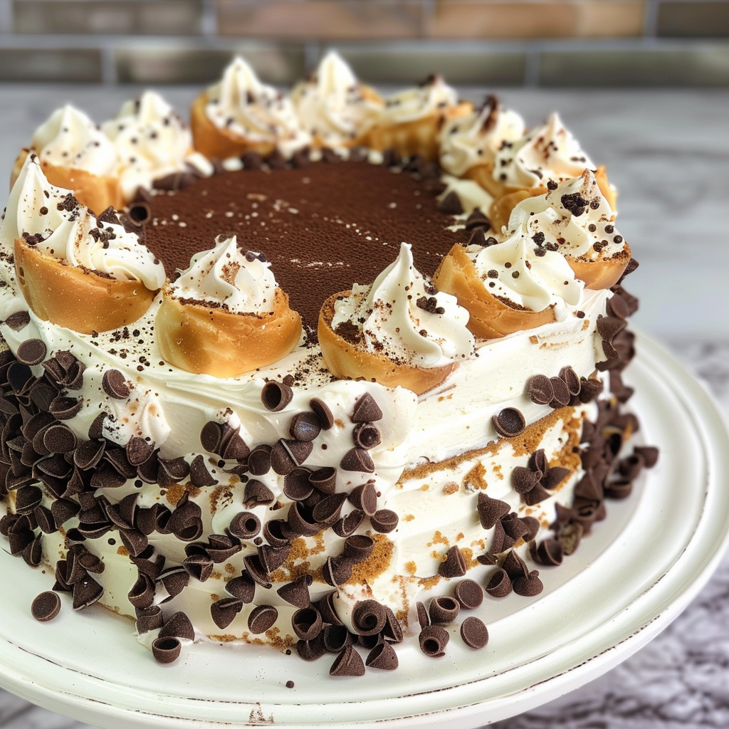 Layered Cannoli Cake