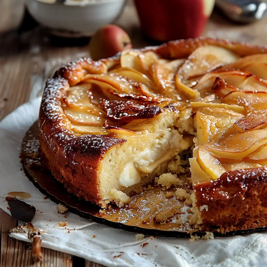 Maple Apple Ricotta Cake