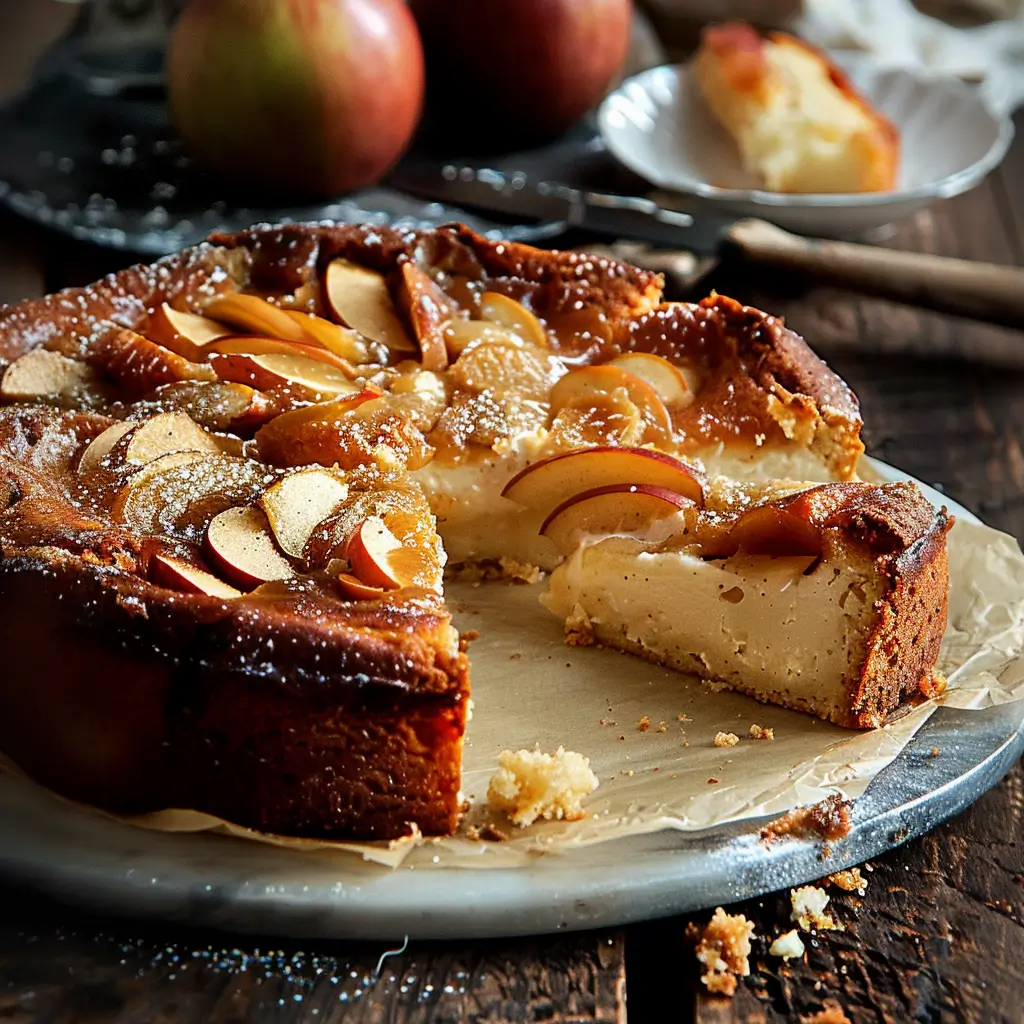 Maple Apple Ricotta Cake