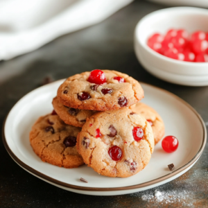 Maraschino Cherry Chocolate Chip Cookies