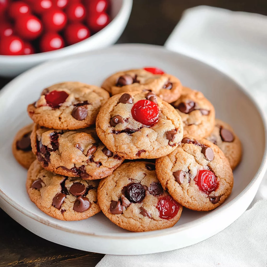 Maraschino Cherry Chocolate Chip Cookies