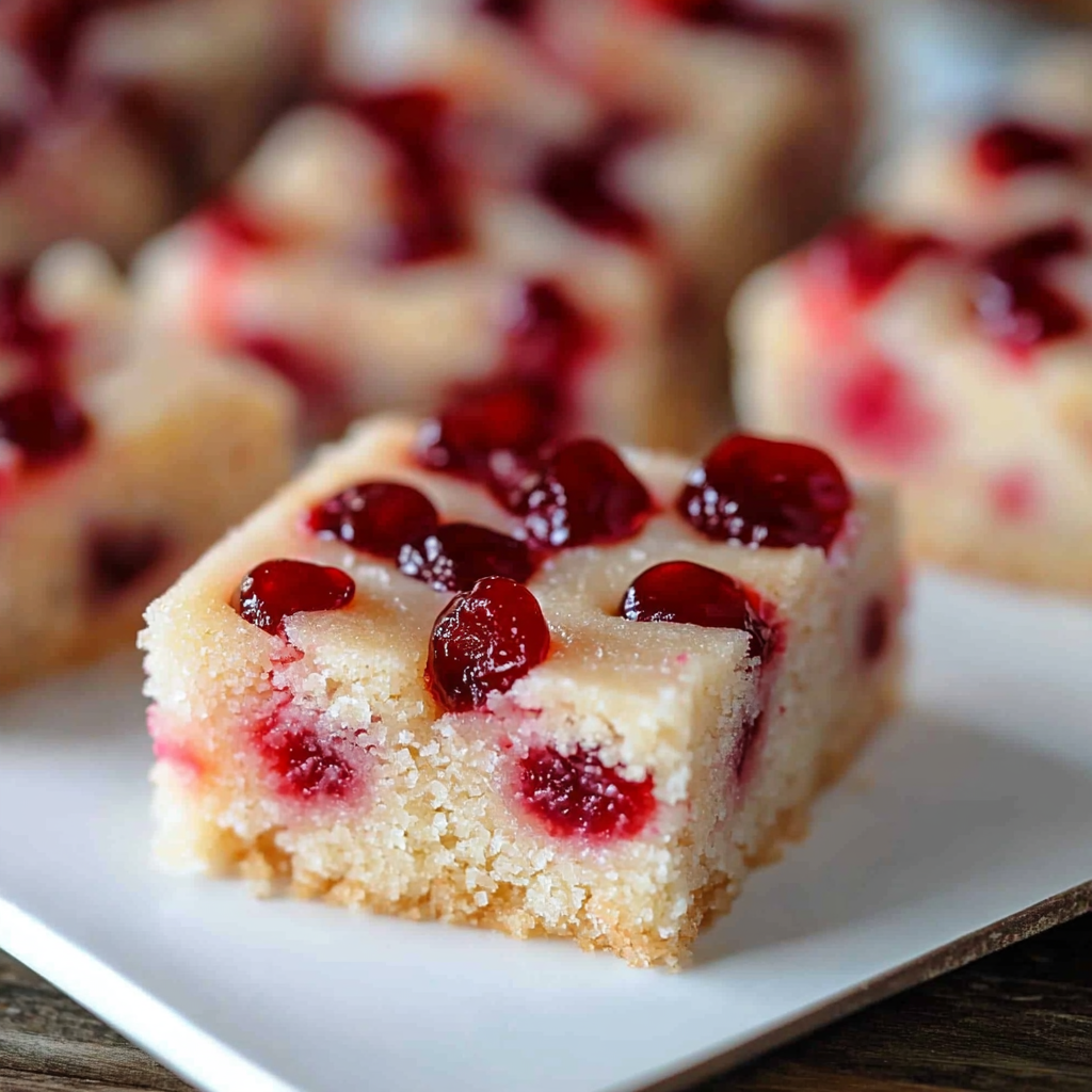 Maraschino Cherry Sugar Cookie Bars