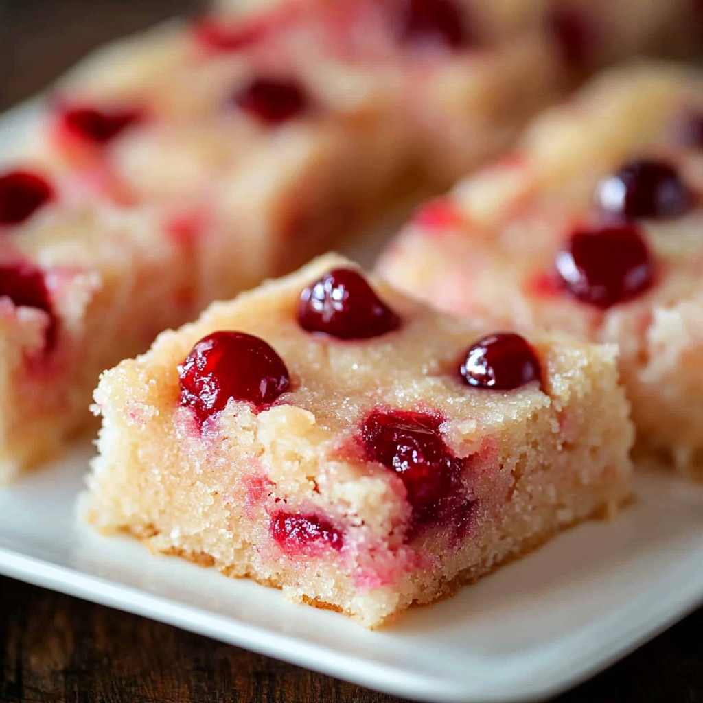 Maraschino Cherry Sugar Cookie Bars