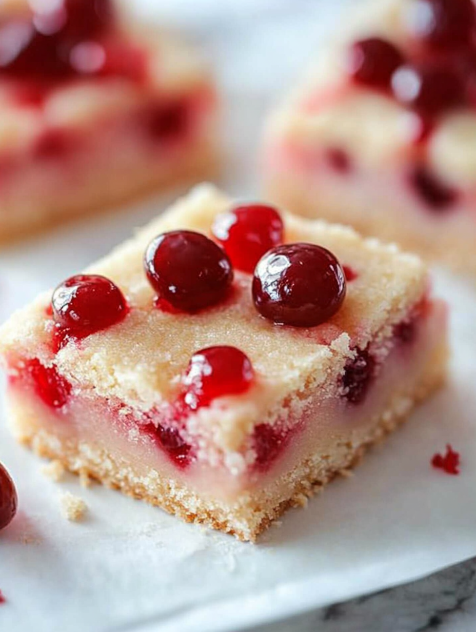 Maraschino Cherry Sugar Cookie Bars