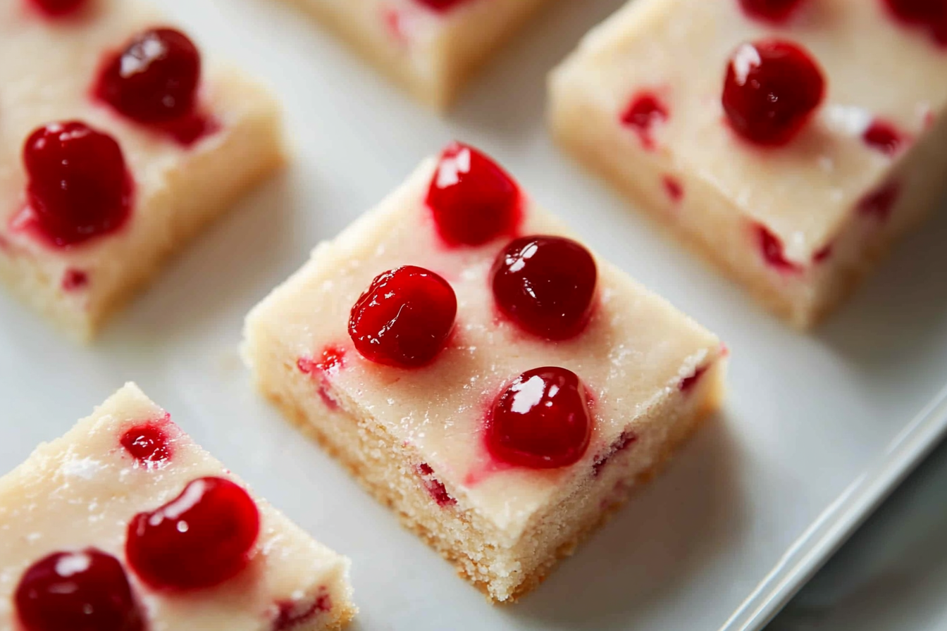 Maraschino Cherry Sugar Cookie Bars