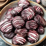 Marbled Dark Chocolate Peppermint Spritz Cookies