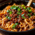 Mongolian Ground Beef Noodles Recipe