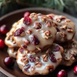 No Bake Cranberry Pecan Praline Cookies