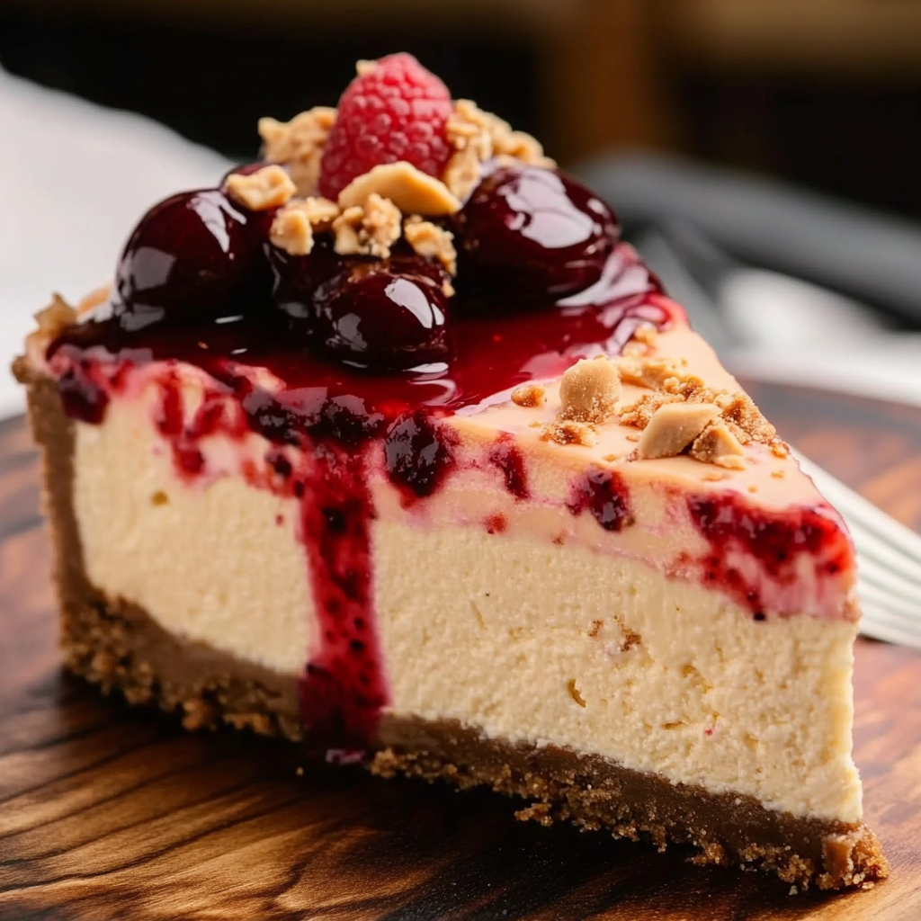 Peanut Butter and Jelly Cheesecake