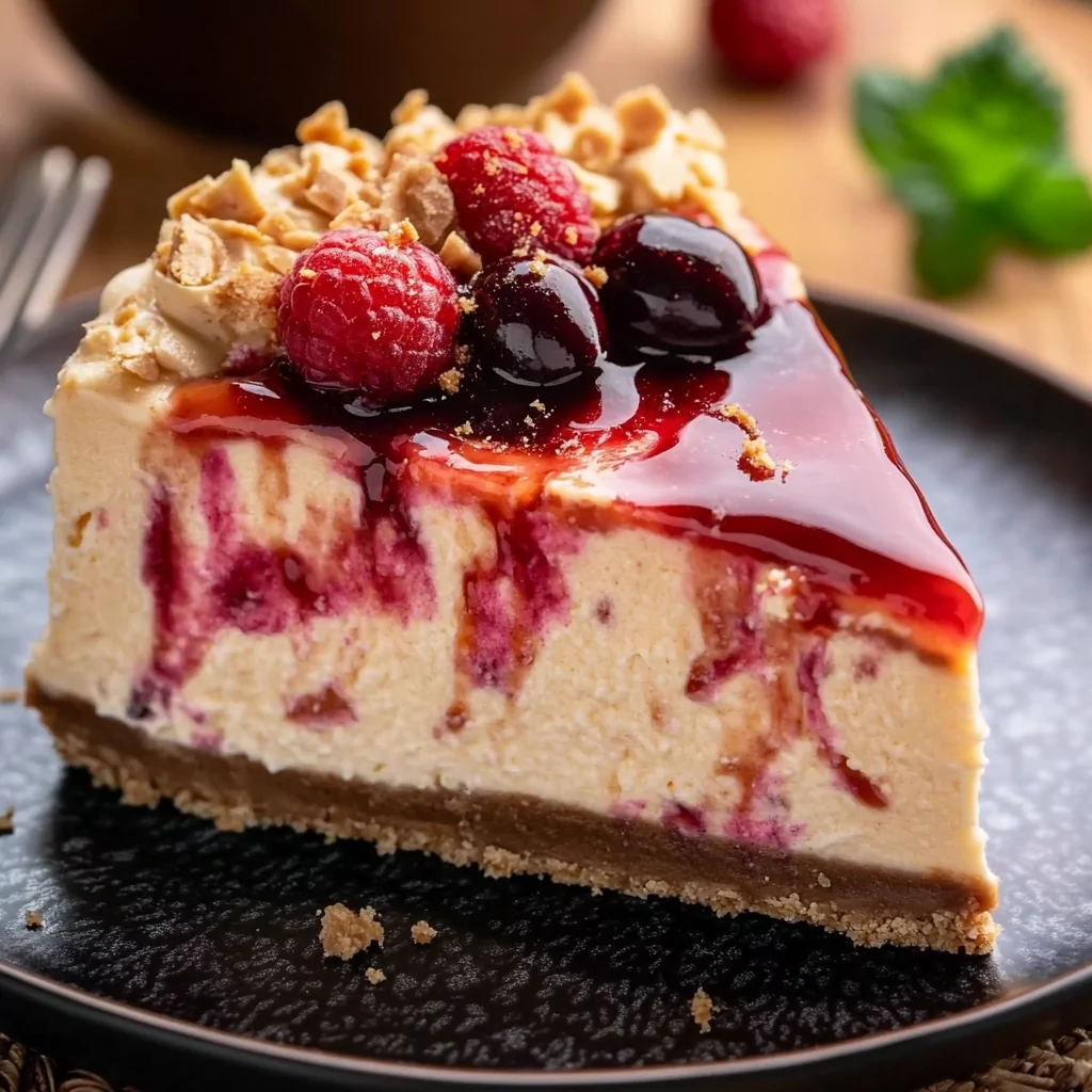 Peanut Butter and Jelly Cheesecake