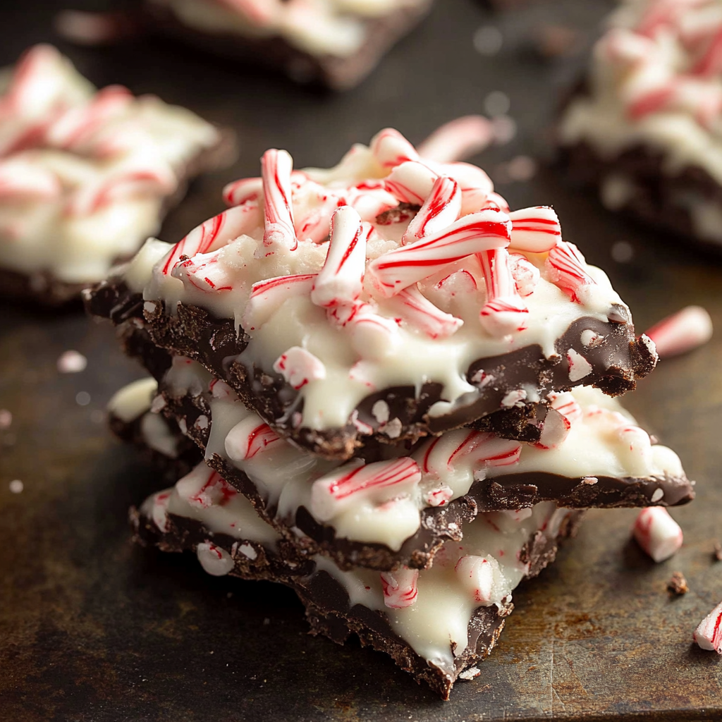 Peppermint Bark Haystacks