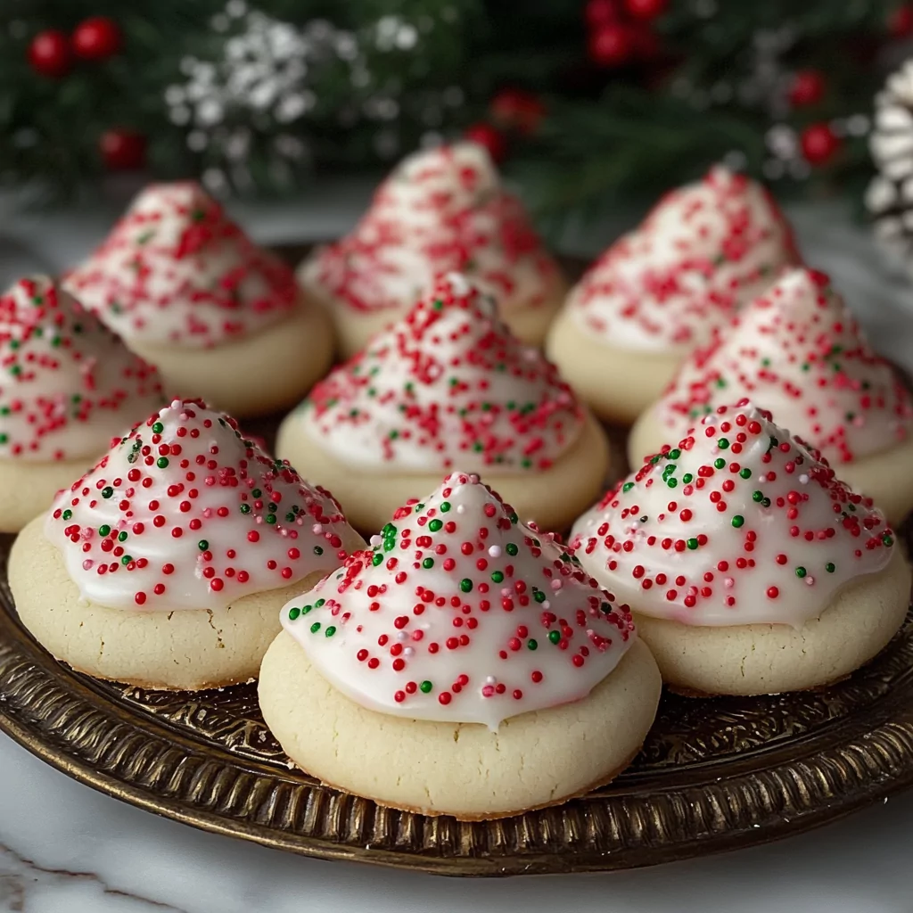 Peppermint Kisses Hugs Sprinkle Cookies