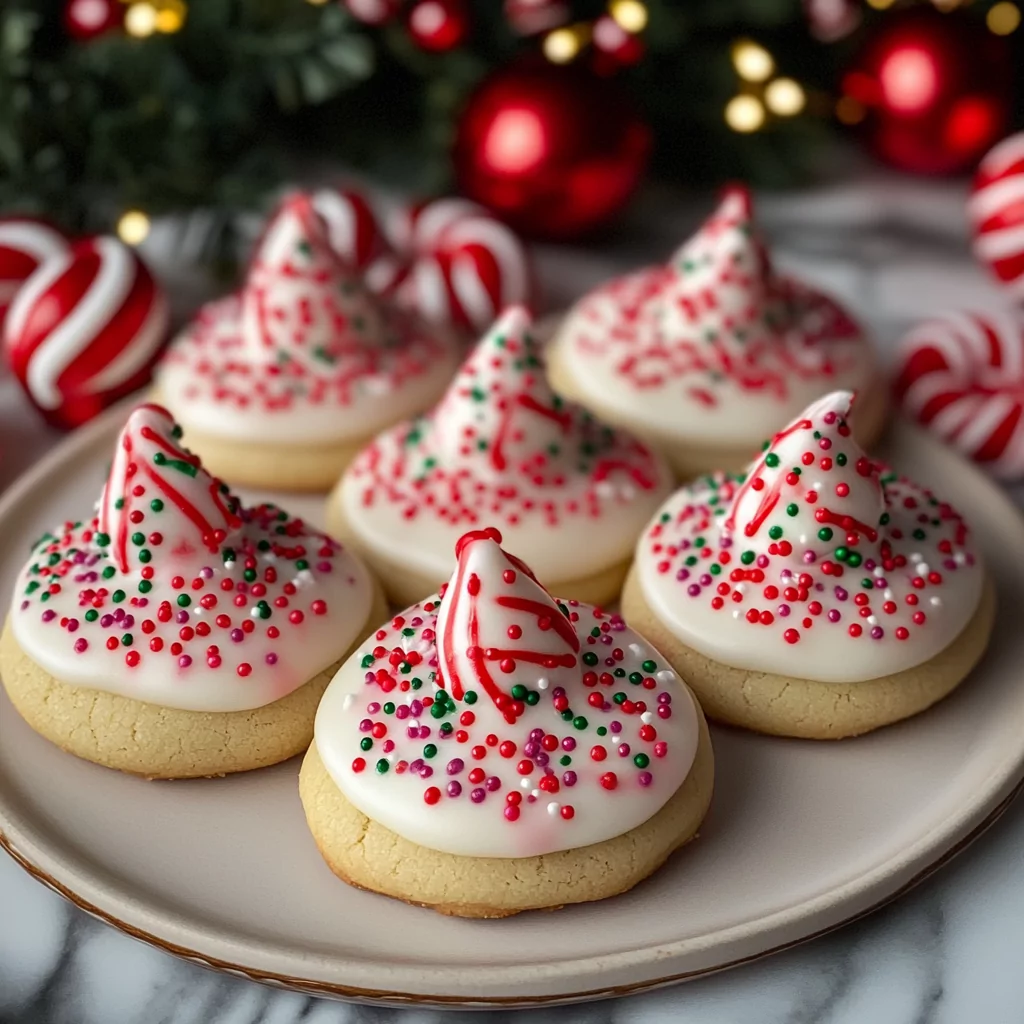 Peppermint Kisses Hugs Sprinkle Cookies