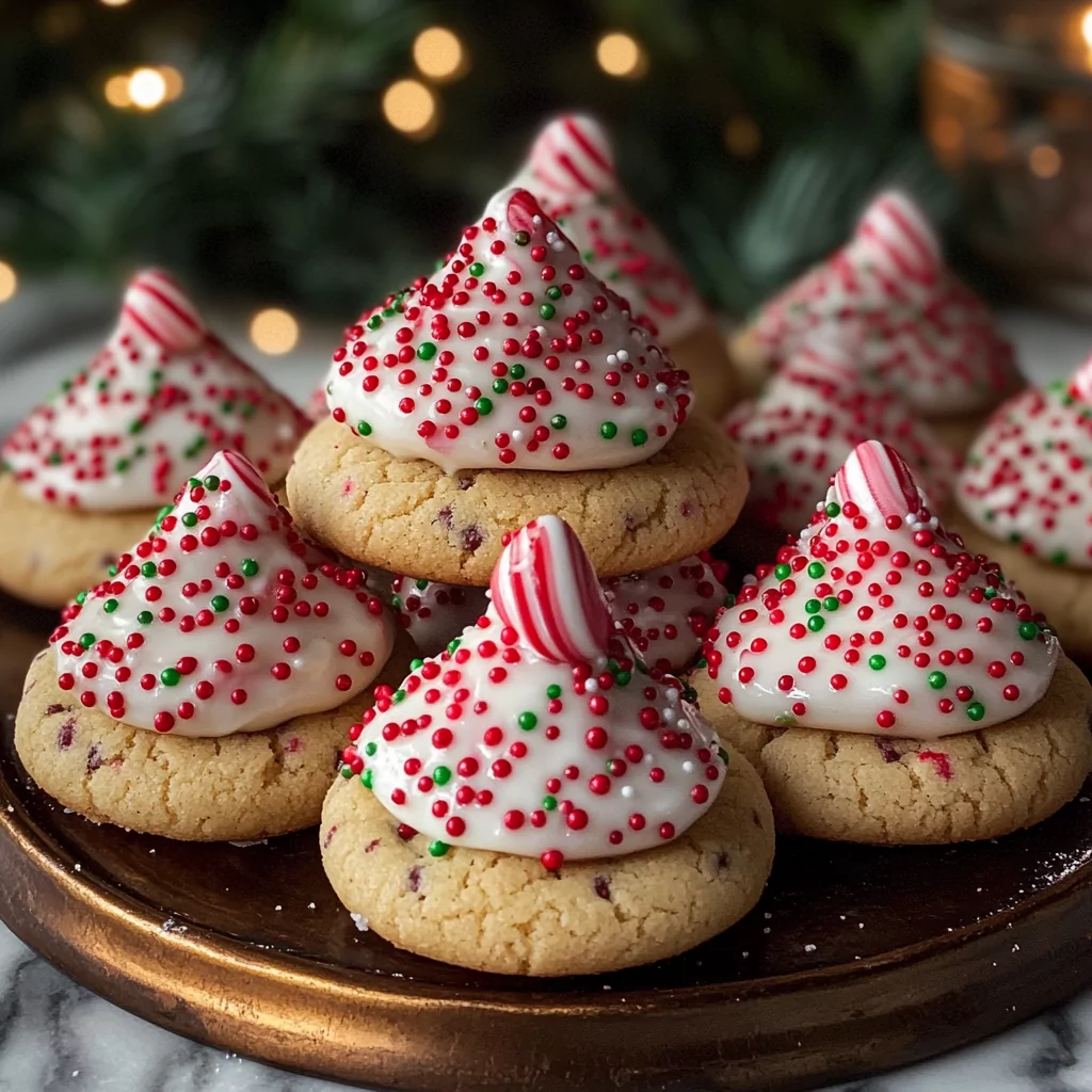 Peppermint Kisses Hugs Sprinkle Cookies