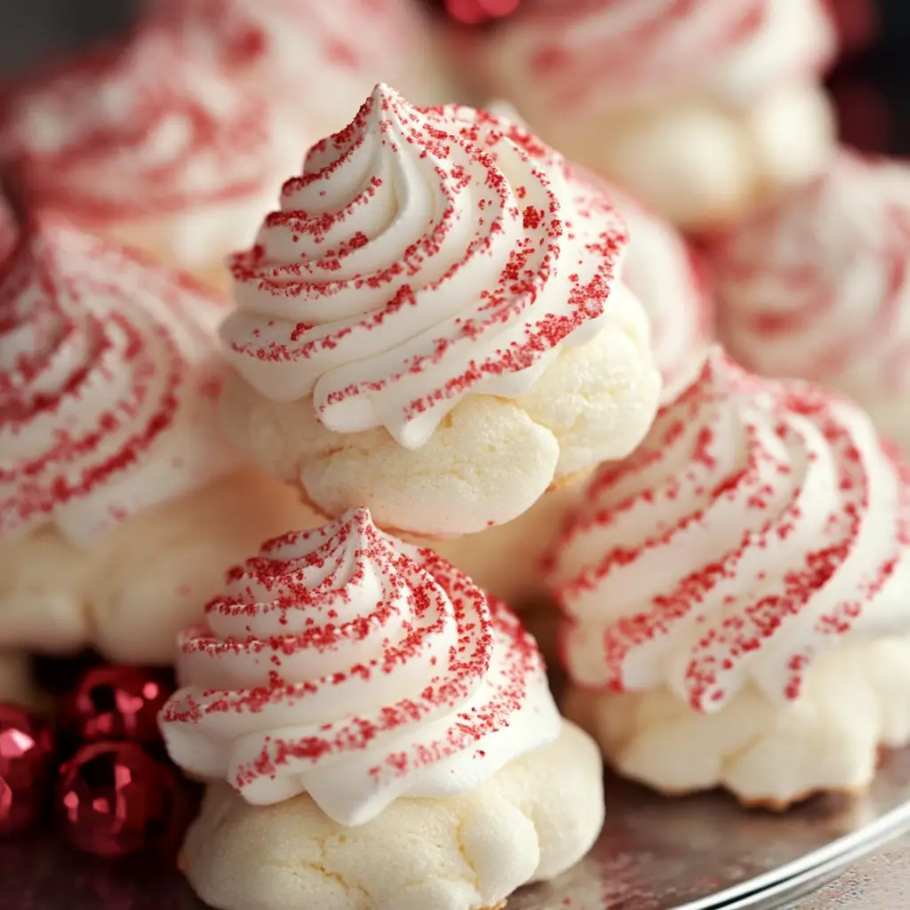 Peppermint Meringue Cookies