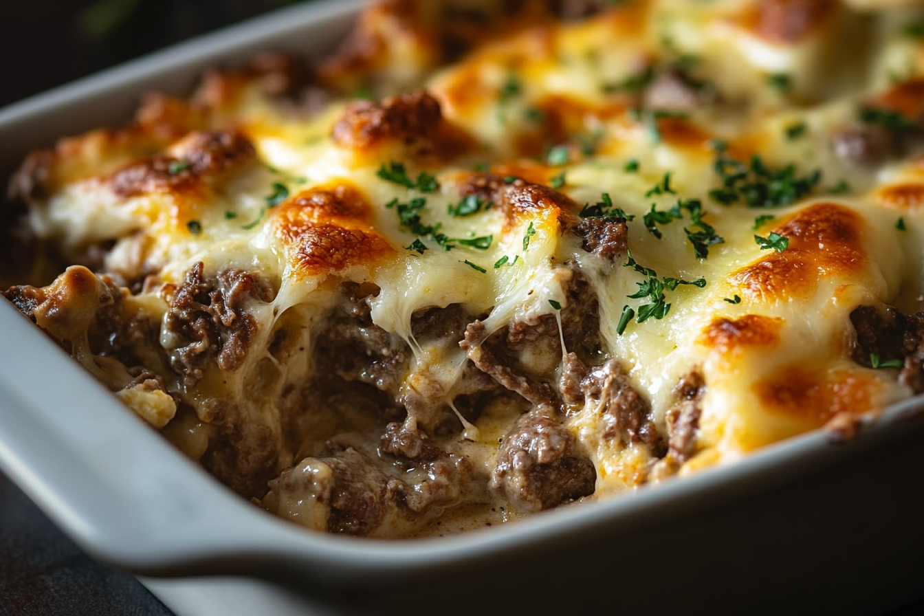 Philly Cheesesteak Casserole