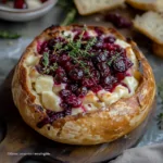 Pull Apart Baked Cranberry Brie Bread Bowl