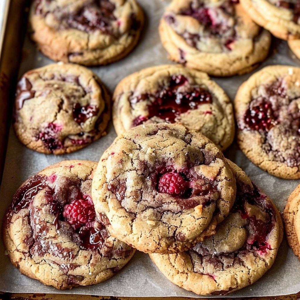 Raspberry Chocolate Chunk Cookies