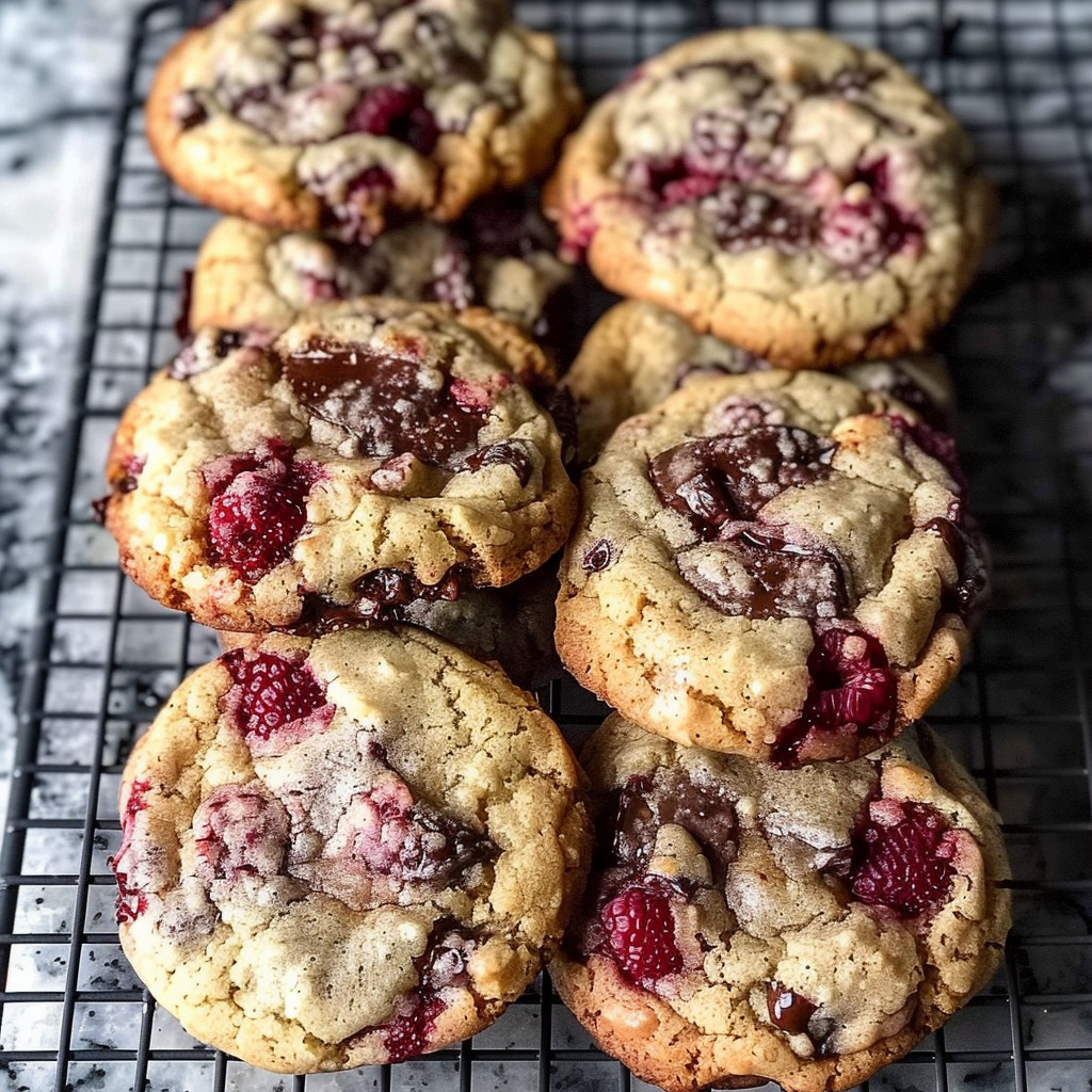 Raspberry Chocolate Chunk Cookies