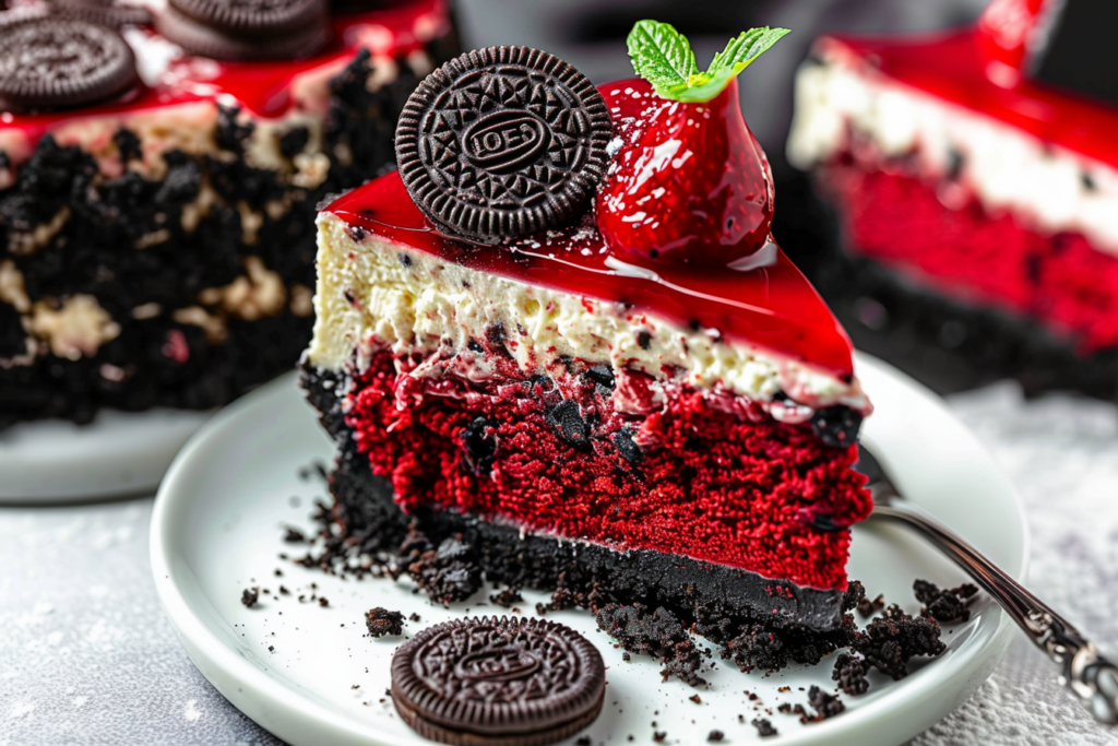 Red Velvet Oreo Cheesecake