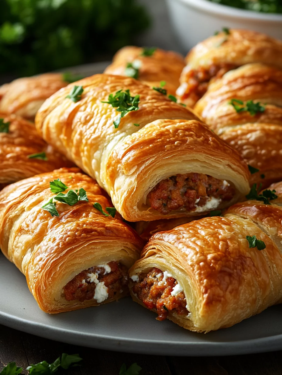 Rotel Sausage and Cream Cheese Crescents