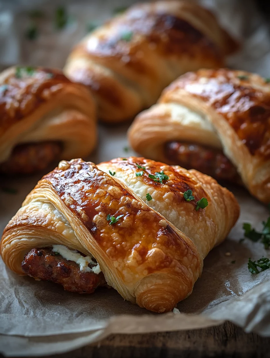 Rotel Sausage and Cream Cheese Crescents