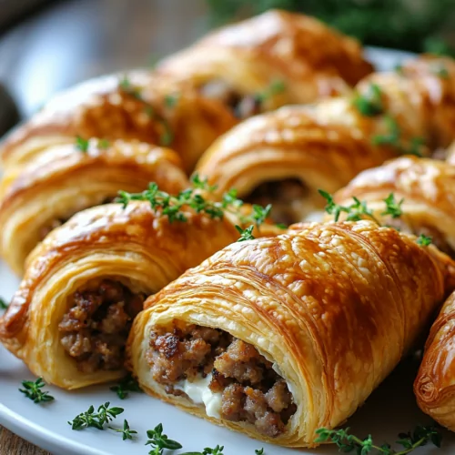 Rotel Sausage and Cream Cheese Crescents