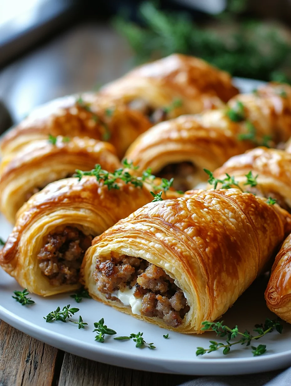 Rotel Sausage and Cream Cheese Crescents