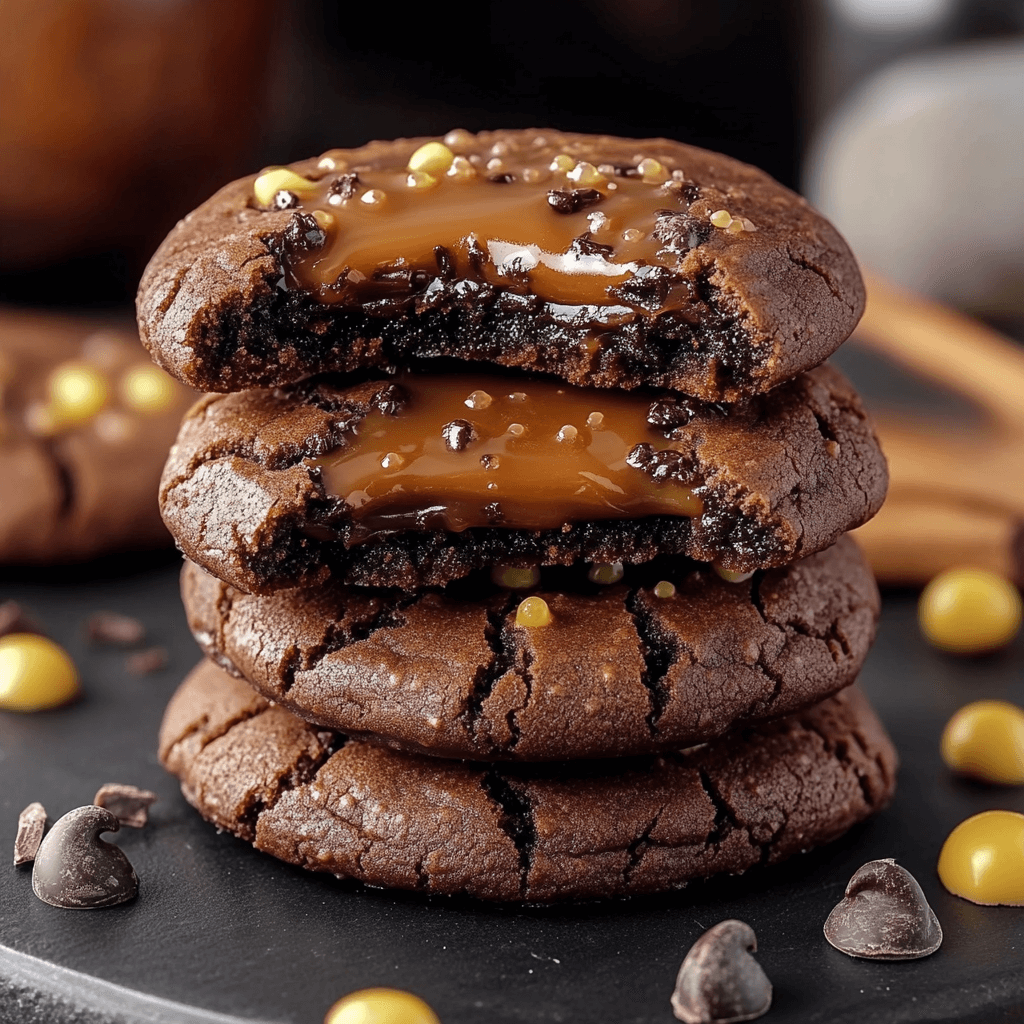 Salted Caramel Chocolate Cookies