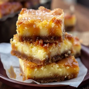 Salted Caramel Gooey Butter Bars