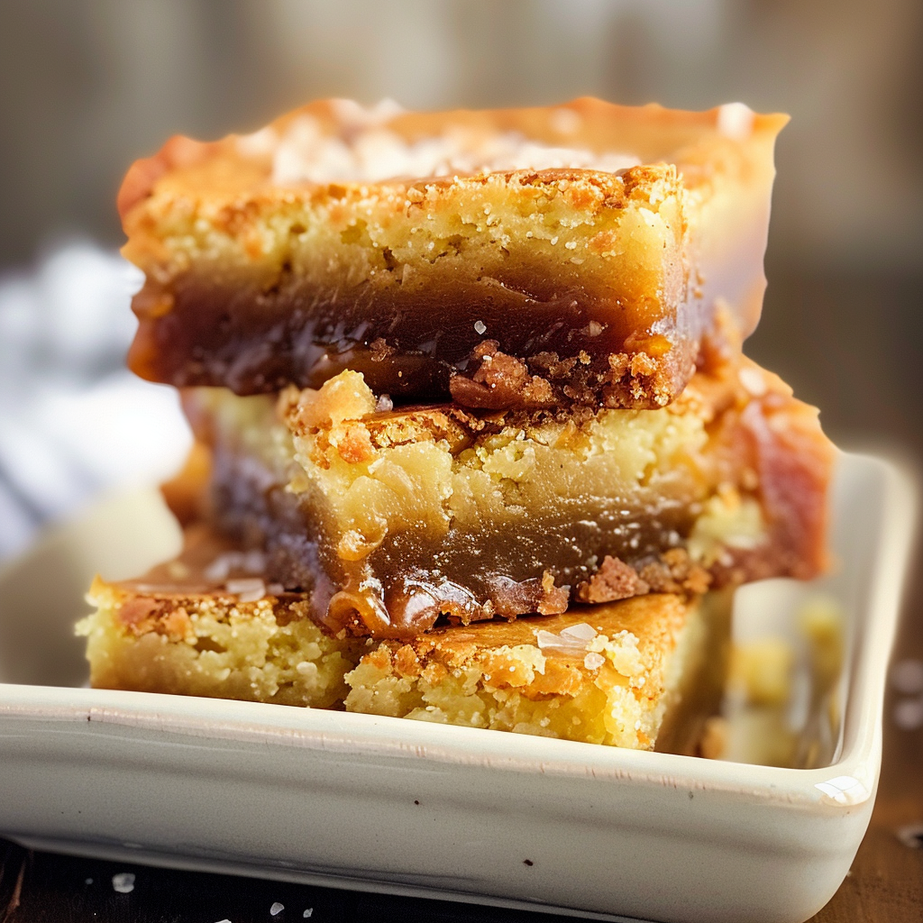 Salted Caramel Gooey Butter Bars